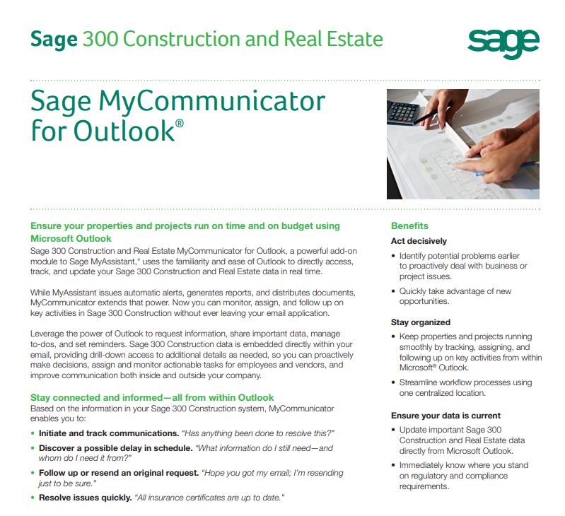 Sage MyCommunicator